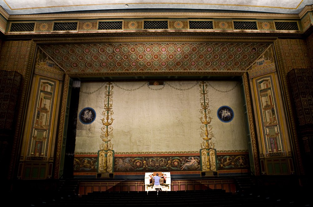 The Pasadena Civic Auditorium houses a historic Moller organ, Visit Pasadena commissioned a video to present the organ on YouTube and this is a still from the shoot.