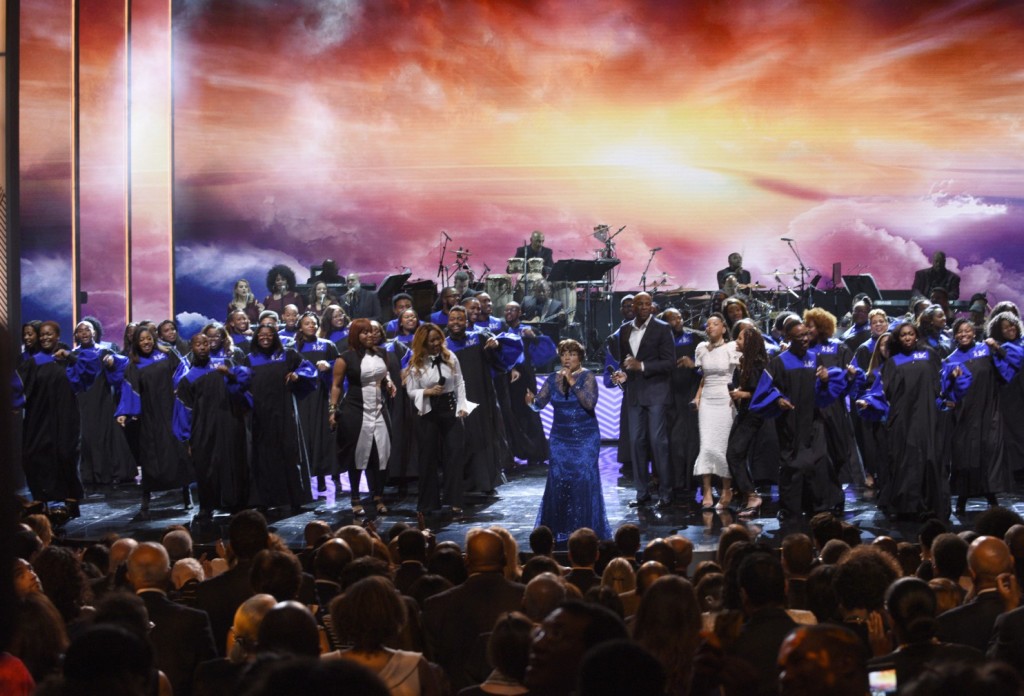 Shirley Caesar at the center of a performance that included Donnie McClurkin, Octavia Spencer and the Howard University Gospel Choir as part of “Taking the Stage: Changing America,” a concert taped at the Kennedy Center to mark the opening of the new National Museum of African American History and Culture.(Photo by ABC/ Fred Watkins) 