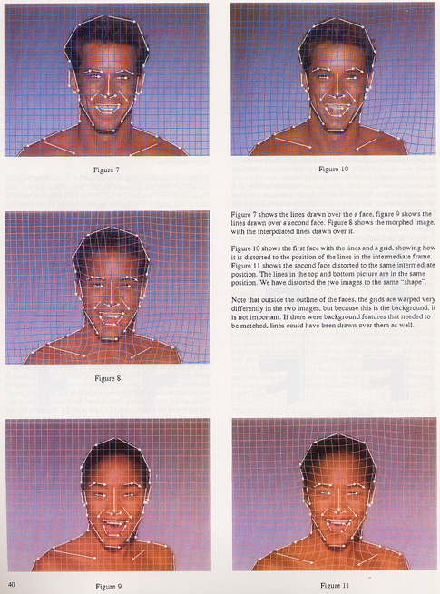 An excerpt from Beier and Neely’s SIGGRAPH ’92 paper, ‘Feature-Based Image Metamorphosis’.
