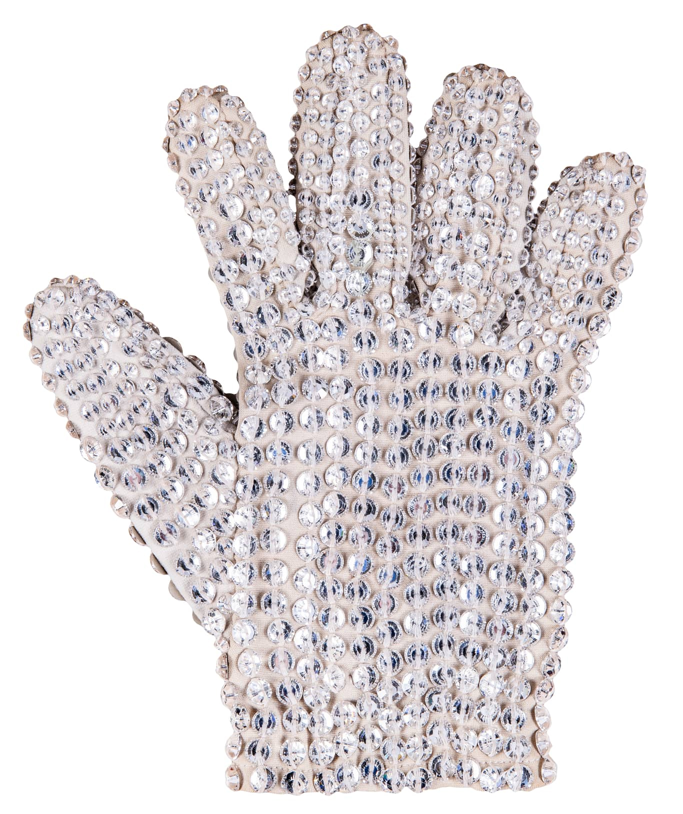 1984 Michael Jackson Victory Tour Stage-Worn Swarovski Crystal Studden  Bill Whiten Glove - Miller LOP, MEARS on Goldin Auctions