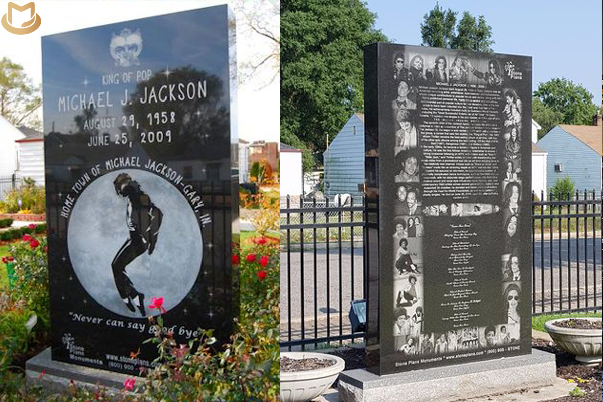 Où est Michael Jackson Memorial Stone à Gary? Gary-Stone-B