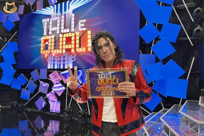 L'imitateur de Michael Jackson remporte un jeu télévisé populaire italien Tali-e-quali-696x464