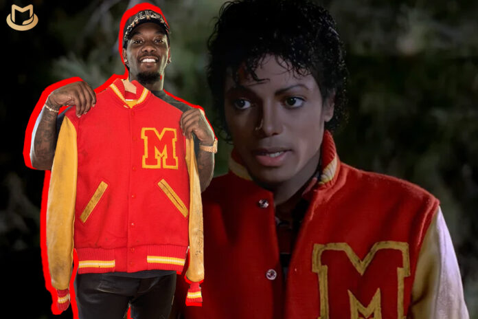 Offset heureux de détenir la veste Thriller Letterman de Michael Jackson Offset-Thriller-01-696x464