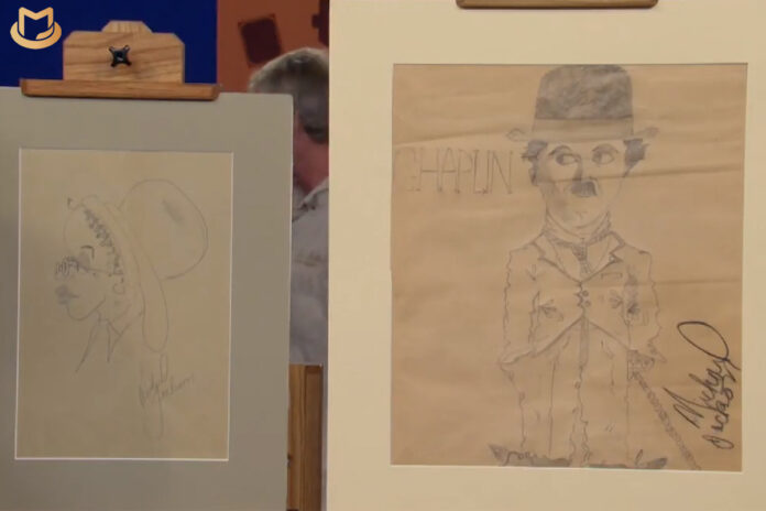 Les dessins de Michael Jackson lors d'une tournée d'antiquités Art-Roadshow-696x464